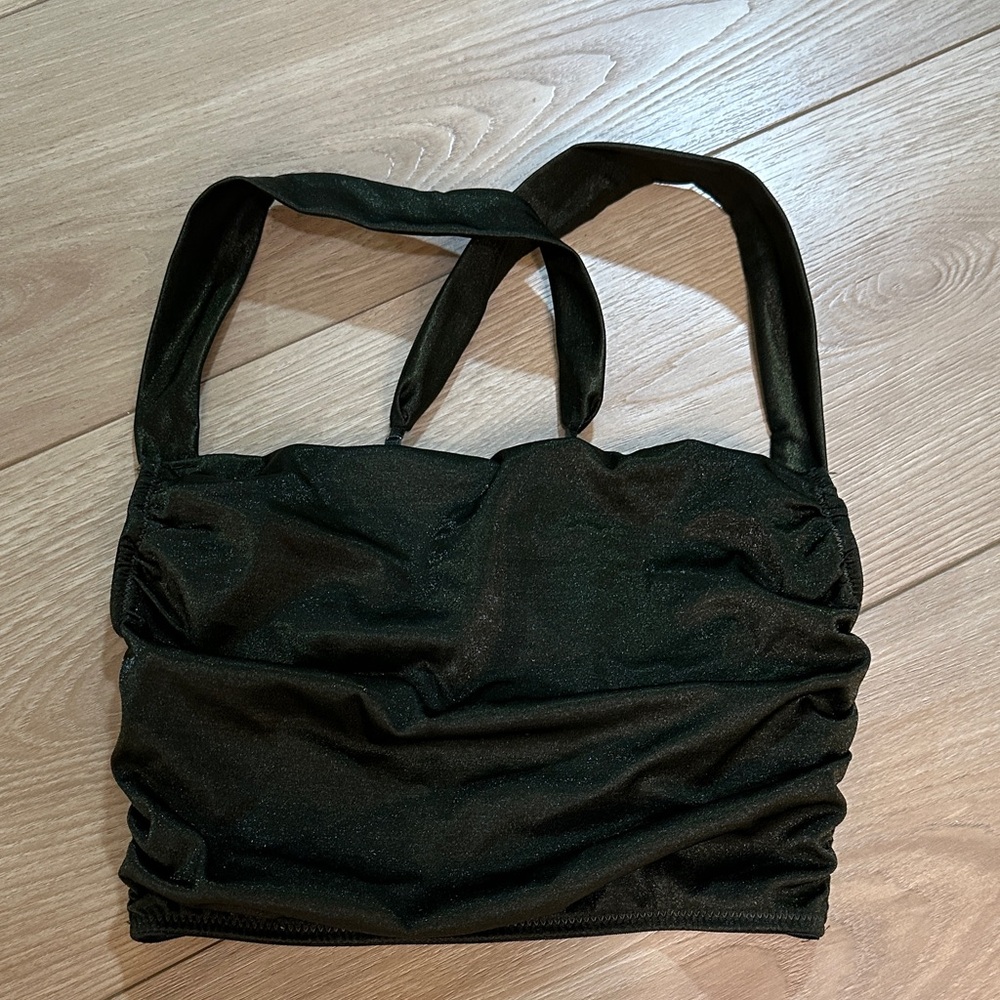 Urban Outfitters Black Ruched Mini Tote
